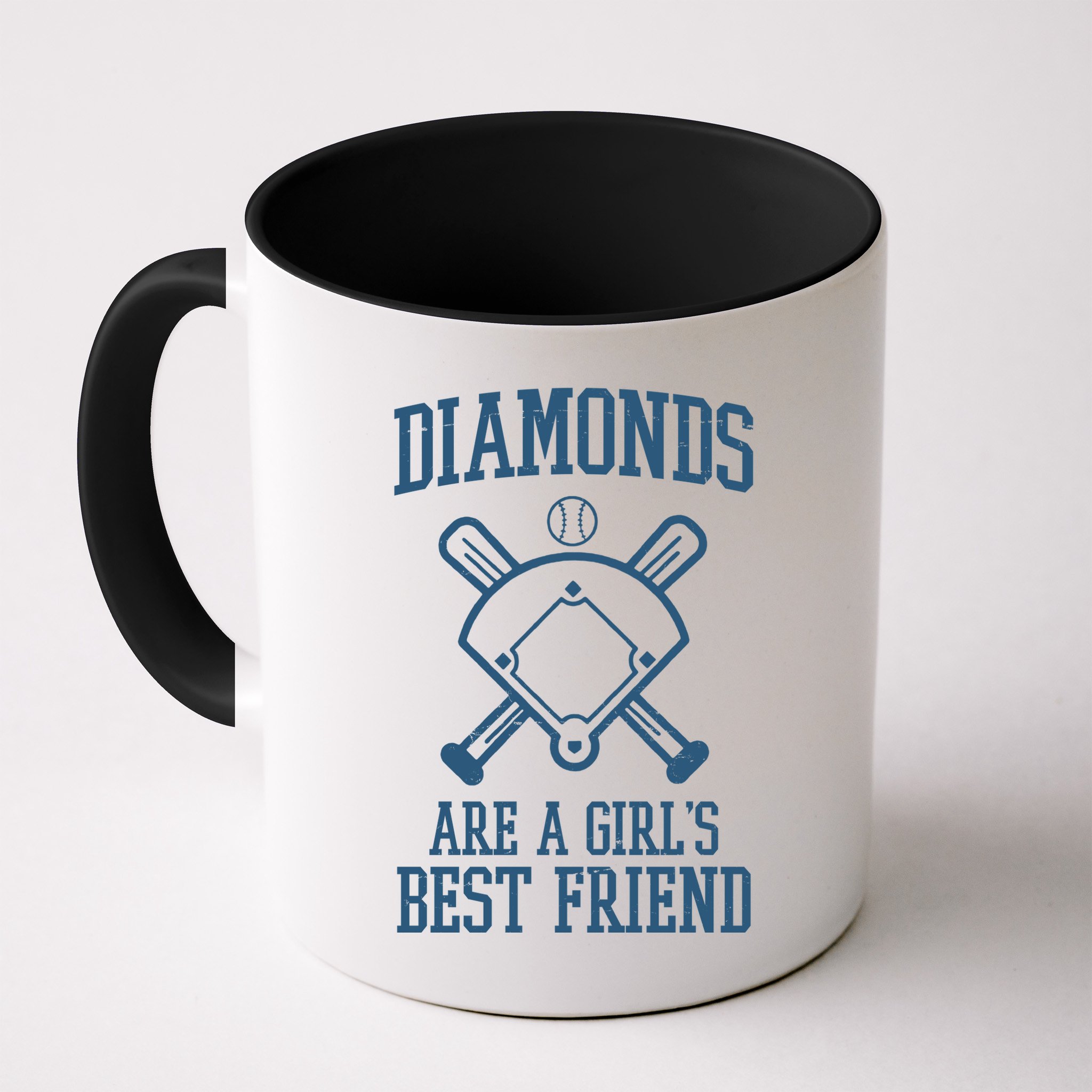 Diamonds Are A Girls Best Friend Funny Baseball Mug