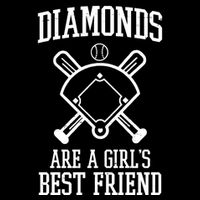 Diamonds Are A Girls Best Friend Funny Baseball Zip Tote Bag