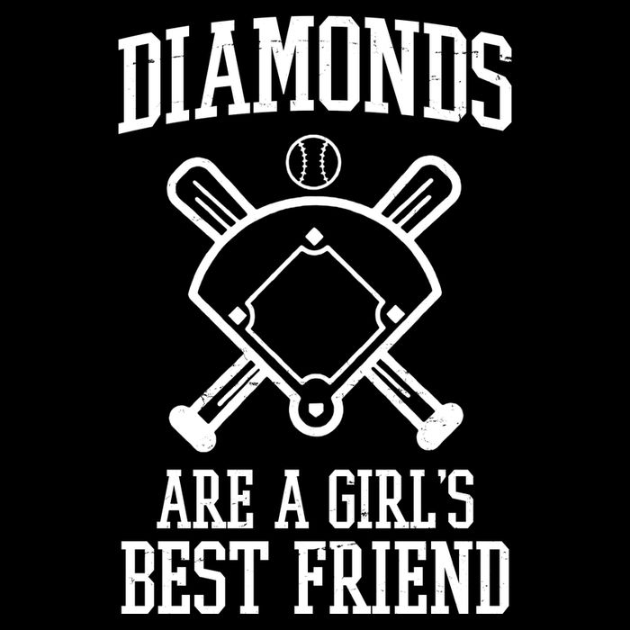 Diamonds Are A Girls Best Friend Funny Baseball Zip Tote Bag