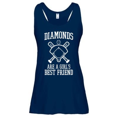 Diamonds Are A Girls Best Friend Funny Baseball Ladies Essential Flowy Tank