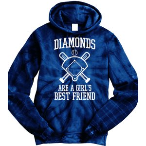 Diamonds Are A Girls Best Friend Funny Baseball Tie Dye Hoodie