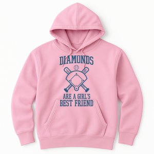 Diamonds Are A Girls Best Friend Funny Baseball Hoodie