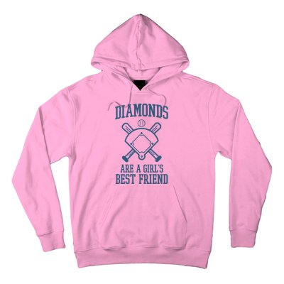 Diamonds Are A Girls Best Friend Funny Baseball Hoodie