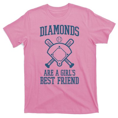 Diamonds Are A Girls Best Friend Funny Baseball T-Shirt