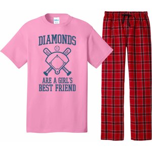 Diamonds Are A Girls Best Friend Funny Baseball Pajama Set