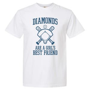 Diamonds Are A Girls Best Friend Funny Baseball Garment-Dyed Heavyweight T-Shirt