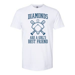 Diamonds Are A Girls Best Friend Funny Baseball Softstyle CVC T-Shirt