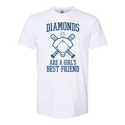 Diamonds Are A Girls Best Friend Funny Baseball Softstyle CVC T-Shirt