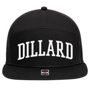 Dillard Athletic Arch College University = Alumni 7 Panel Mesh Trucker Snapback Hat