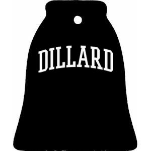 Dillard Athletic Arch College University = Alumni Ceramic Bell Ornament