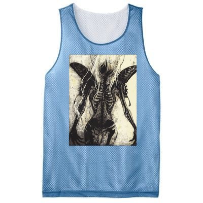 Dark Art Aesthetic Grunge Clothes Fairycore Gothic Horror Mesh Reversible Basketball Jersey Tank