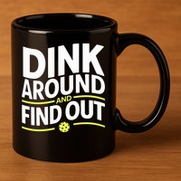 Dink Around And Find Out Funny Pickleball Great Gift 11oz C Handle Ceramic Mug