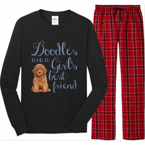 Doodles Are A S Best Friend Golden Labradoodle Dog Mom Gift Long Sleeve Pajama Set