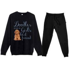 Doodles Are A S Best Friend Golden Labradoodle Dog Mom Gift Premium Crewneck Sweatsuit Set