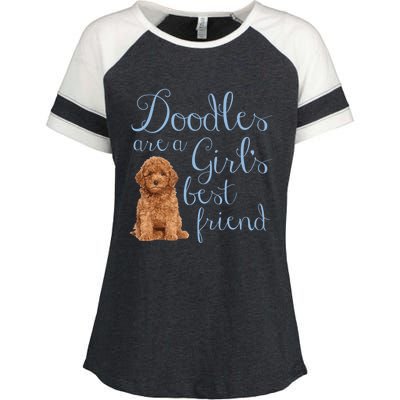 Doodles Are A S Best Friend Golden Labradoodle Dog Mom Gift Enza Ladies Jersey Colorblock Tee