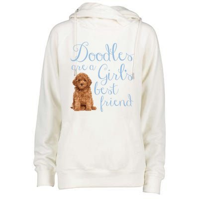 Doodles Are A S Best Friend Golden Labradoodle Dog Mom Gift Womens Funnel Neck Pullover Hood