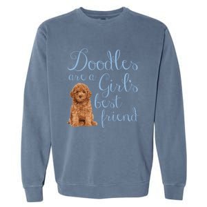 Doodles Are A S Best Friend Golden Labradoodle Dog Mom Gift Garment-Dyed Sweatshirt