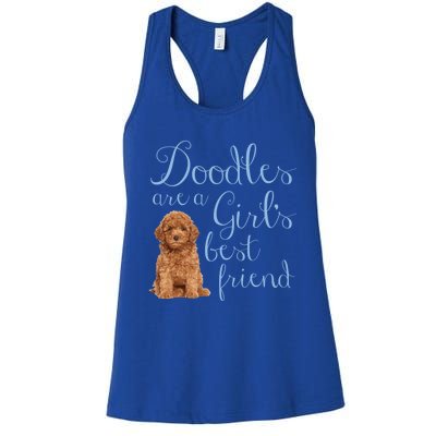 Doodles Are A S Best Friend Golden Labradoodle Dog Mom Gift Women's Racerback Tank