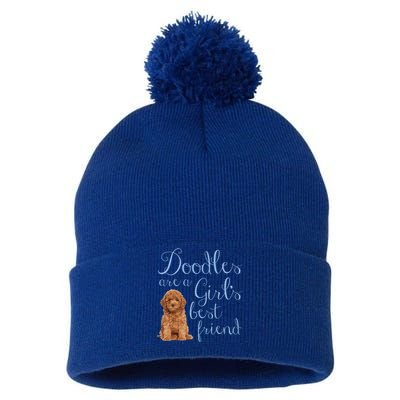 Doodles Are A S Best Friend Golden Labradoodle Dog Mom Gift Pom Pom 12in Knit Beanie