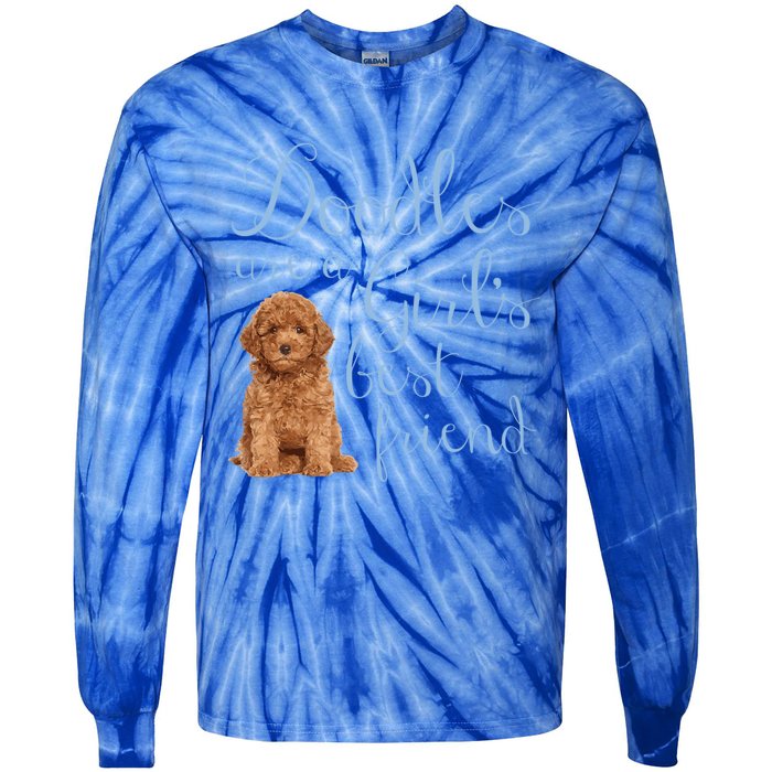 Doodles Are A S Best Friend Golden Labradoodle Dog Mom Gift Tie-Dye Long Sleeve Shirt