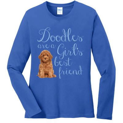 Doodles Are A S Best Friend Golden Labradoodle Dog Mom Gift Ladies Long Sleeve Shirt