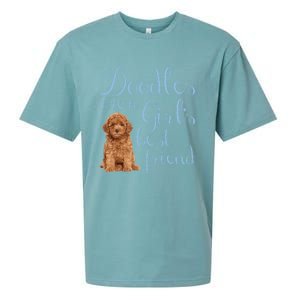 Doodles Are A S Best Friend Golden Labradoodle Dog Mom Gift Sueded Cloud Jersey T-Shirt