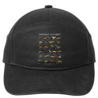 Dinosaur Alphabet Abc Dino Paleontology Educational 7-Panel Snapback Hat