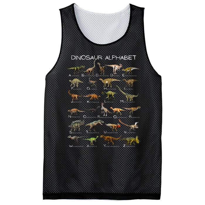 Dinosaur Alphabet Abc Dino Paleontology Educational Mesh Reversible Basketball Jersey Tank