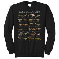 Dinosaur Alphabet Abc Dino Paleontology Educational Tall Sweatshirt