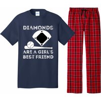 Diamonds Are A Girl Best Friend Baseball & Softball Fan Pajama Set