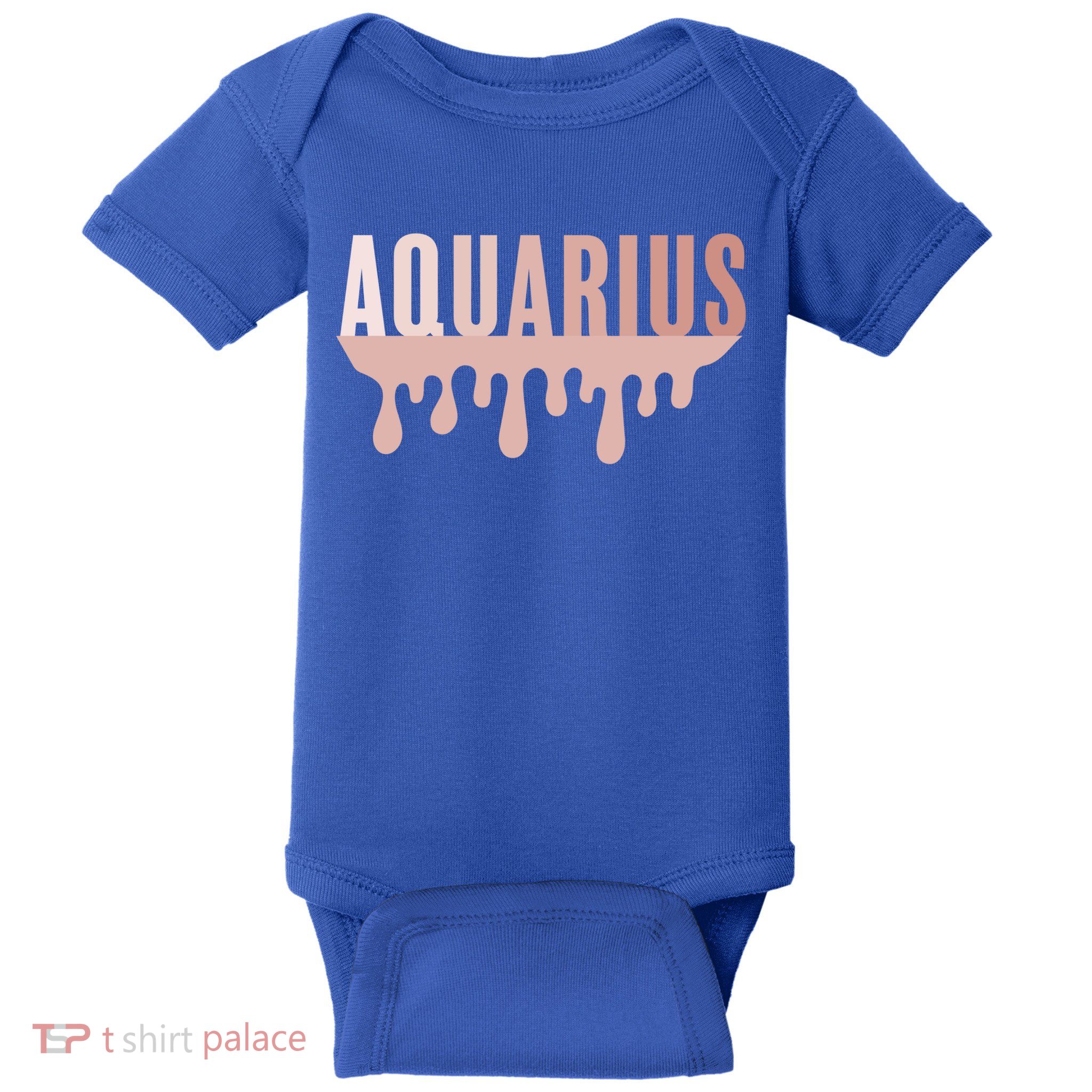Dripping Astrology Aquarius Gift Baby Bodysuit