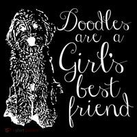 Doodles Are A Girl's Best Friend Golden Labradoodle Tshirt T-Shirt