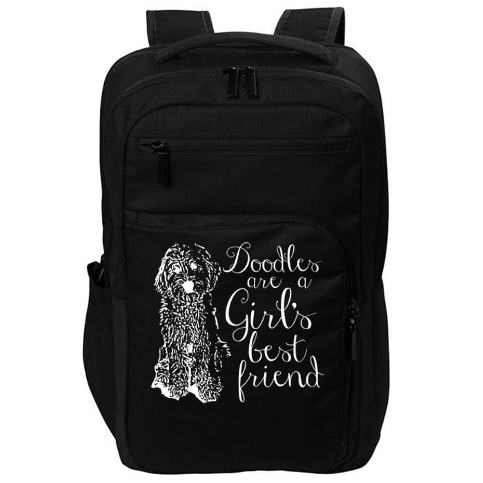 Doodles Are A Girl's Best Friend Golden Labradoodle Tshirt Impact Tech Backpack