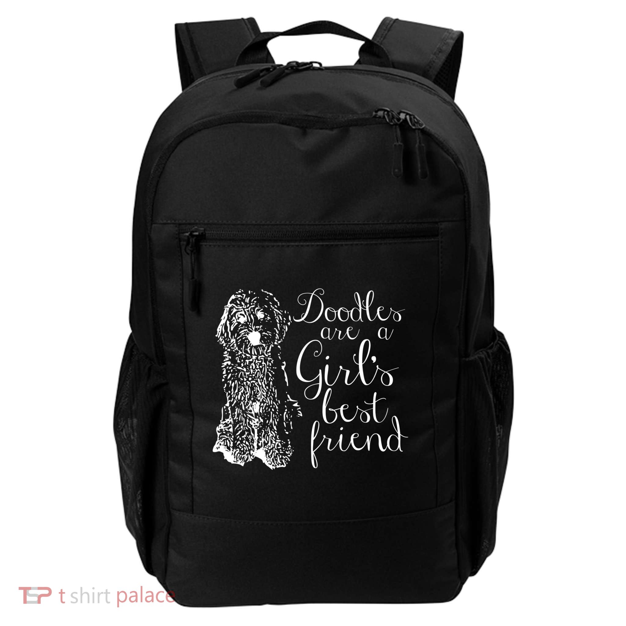 Doodles Are A Girl's Best Friend Golden Labradoodle Tshirt Backpack