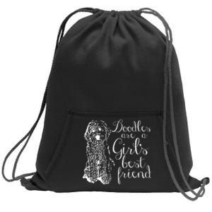 Doodles Are A Girl's Best Friend Golden Labradoodle Tshirt Sweatshirt Cinch Pack Bag