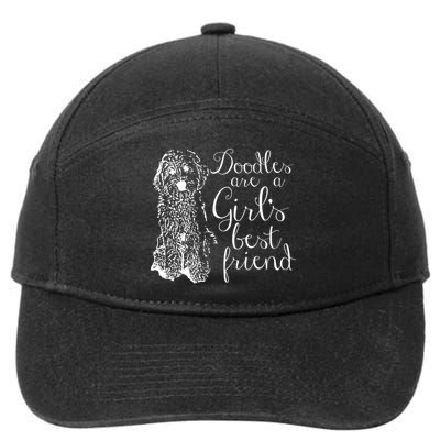 Doodles Are A Girl's Best Friend Golden Labradoodle Tshirt 7-Panel Snapback Hat