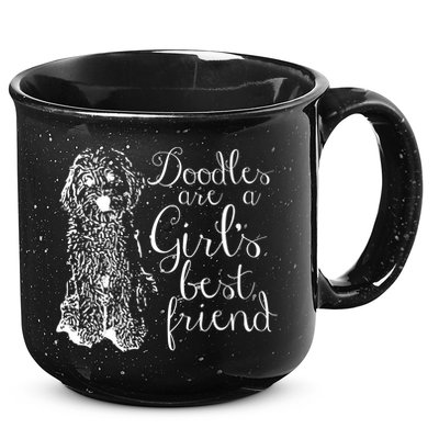 Doodles Are A Girl's Best Friend Golden Labradoodle Tshirt 15oz Campfire Ceramic Mug