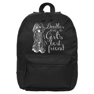 Doodles Are A Girl's Best Friend Golden Labradoodle Tshirt 16 in Basic Backpack