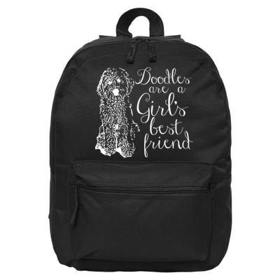 Doodles Are A Girl's Best Friend Golden Labradoodle Tshirt 16 in Basic Backpack