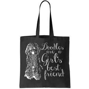 Doodles Are A Girl's Best Friend Golden Labradoodle Tshirt Tote Bag