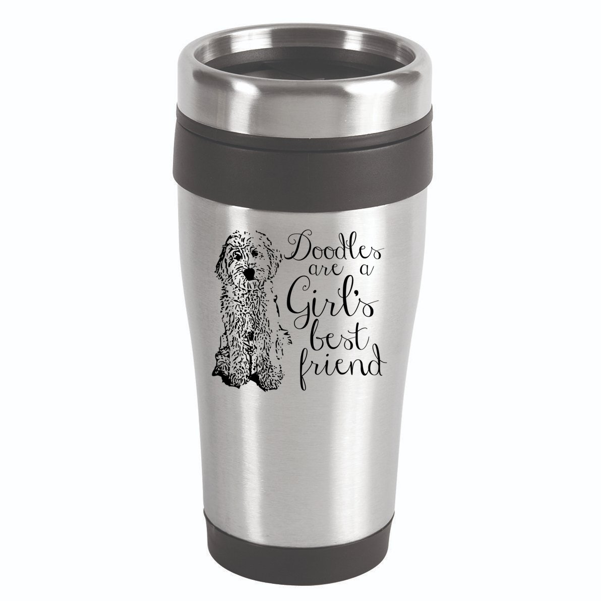Doodles Are A Girl's Best Friend Golden Labradoodle Tshirt 16oz Travel Tumbler