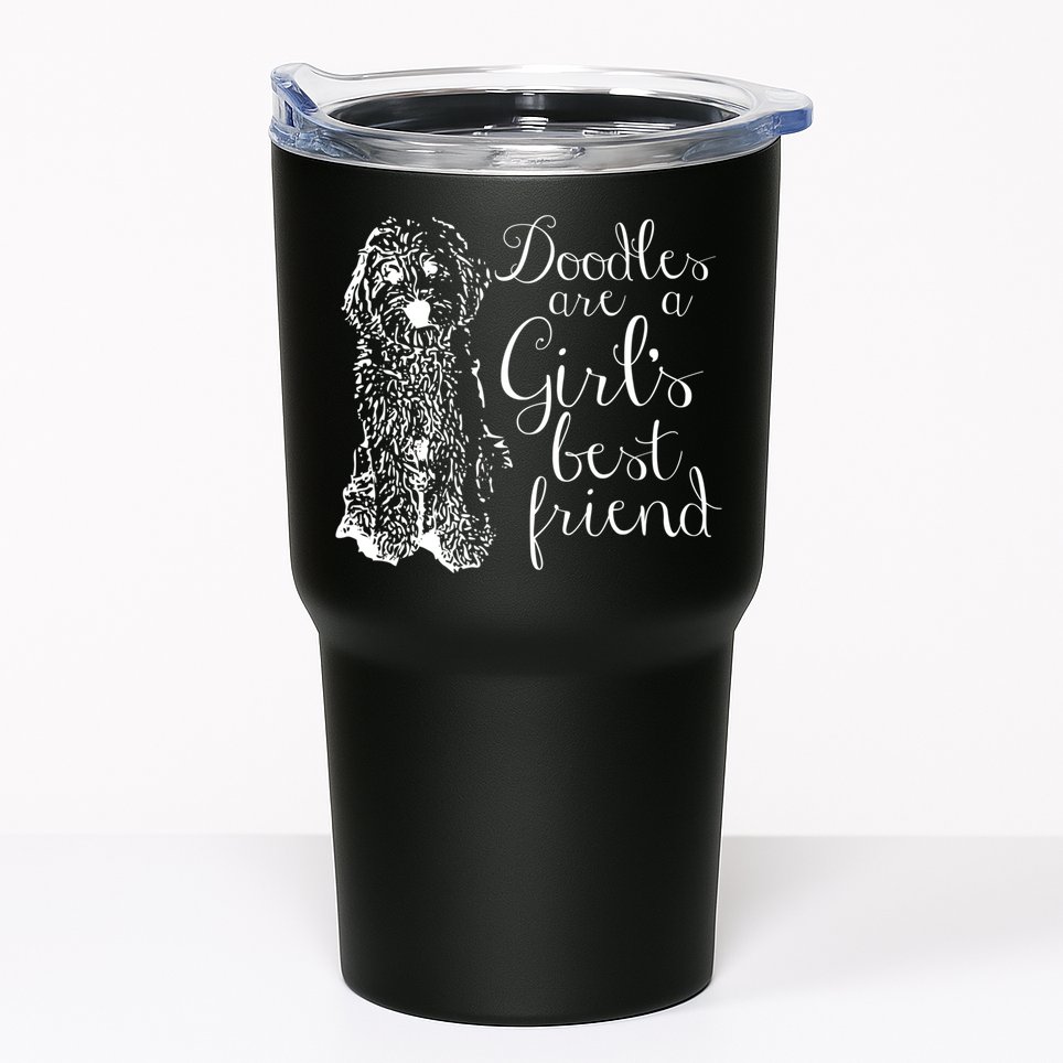 Doodles Are A Girl's Best Friend Golden Labradoodle Tshirt Tumbler
