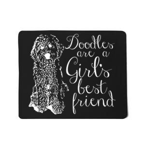 Doodles Are A Girl's Best Friend Golden Labradoodle Tshirt Mousepad