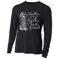 Doodles Are A Girl's Best Friend Golden Labradoodle Tshirt Cooling Performance Long Sleeve Crew