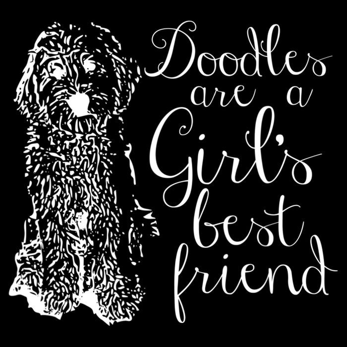 Doodles Are A Girl's Best Friend Golden Labradoodle Tshirt Cooling Performance Long Sleeve Crew