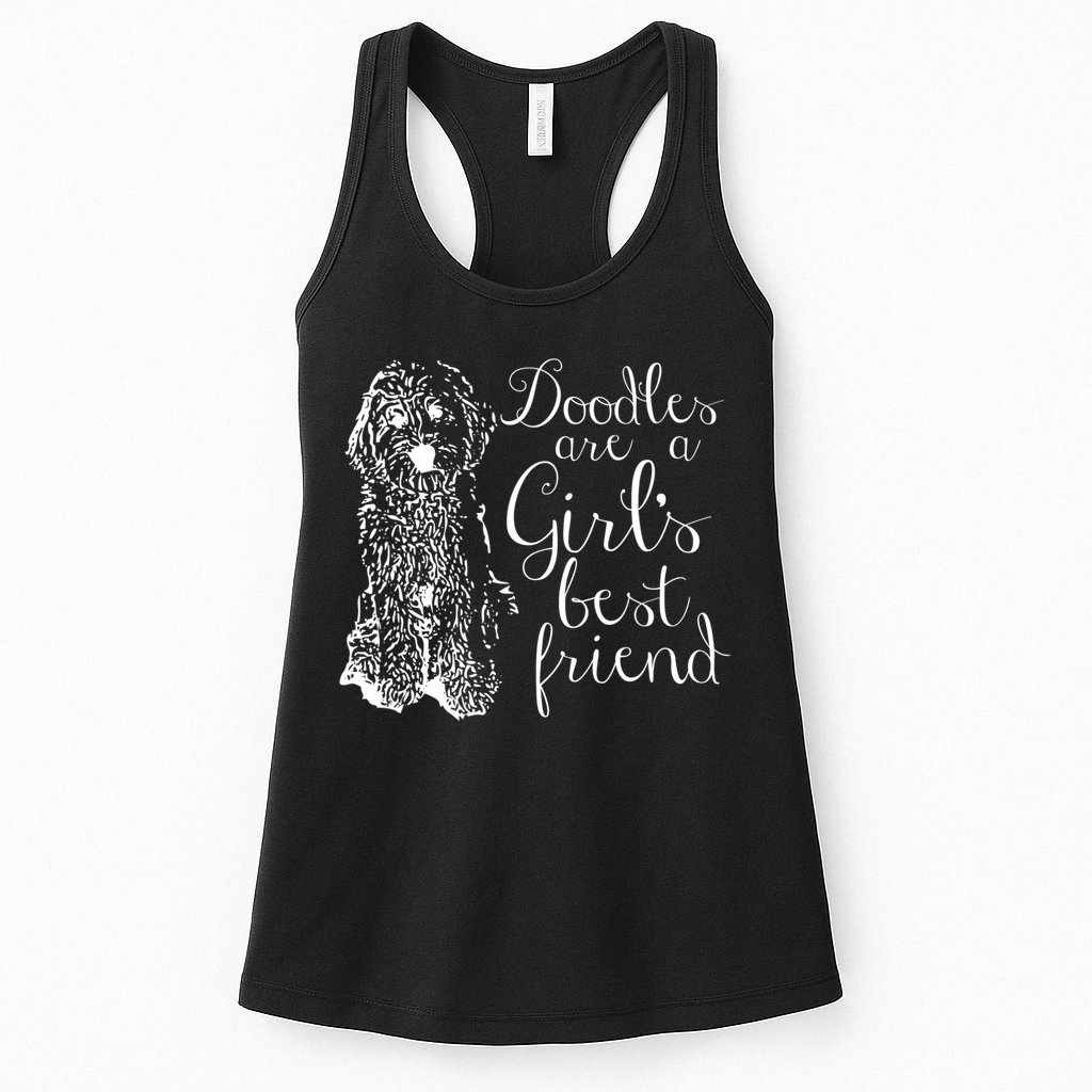 Doodles Are A Girl's Best Friend Golden Labradoodle Tshirt Womens Tank Top