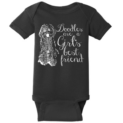 Doodles Are A Girl's Best Friend Golden Labradoodle Tshirt Baby Bodysuit