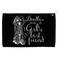 Doodles Are A Girl's Best Friend Golden Labradoodle Tshirt Grommeted Golf Towel