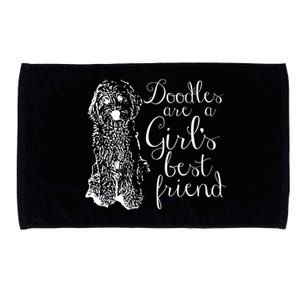 Doodles Are A Girl's Best Friend Golden Labradoodle Tshirt Microfiber Hand Towel