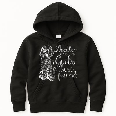 Doodles Are A Girl's Best Friend Golden Labradoodle Tshirt Kids Hoodie
